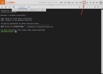 阿里云cloudshell